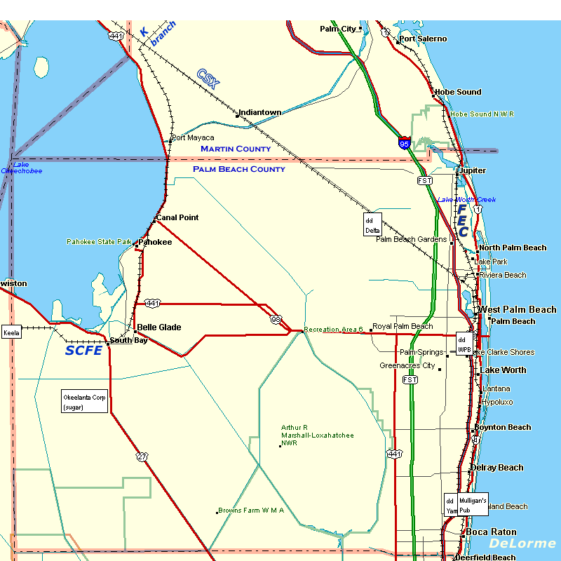 map of Palm Beach county