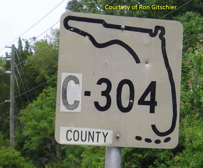 Flagler County 304 on Florida State sign