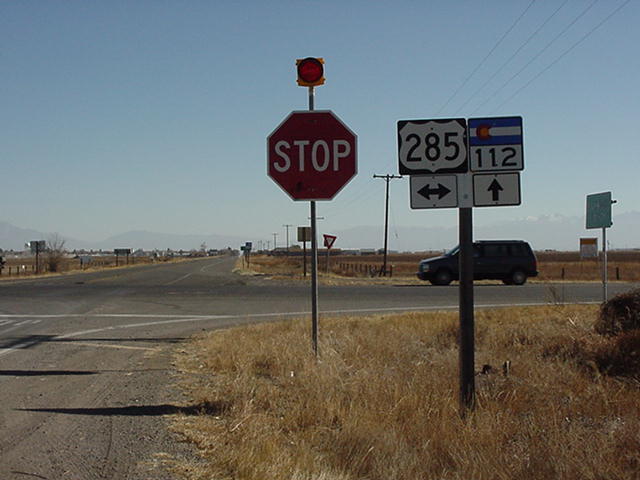 US 285 x CO 112 with stop sign