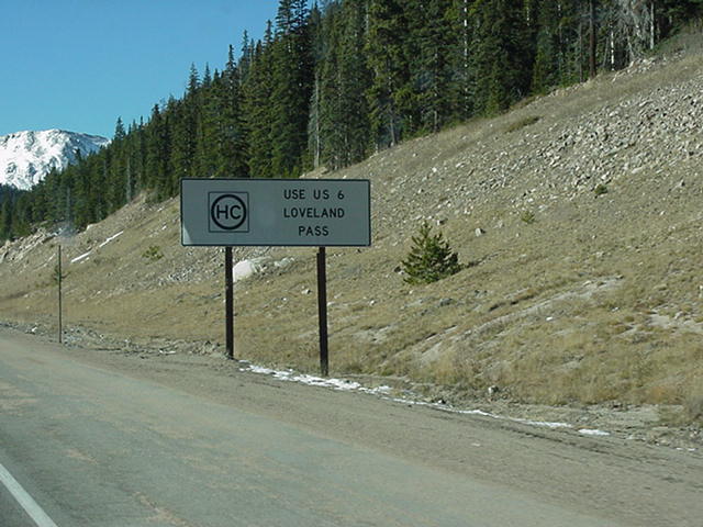 Hazardous cargo use US6 to Loveland Pass