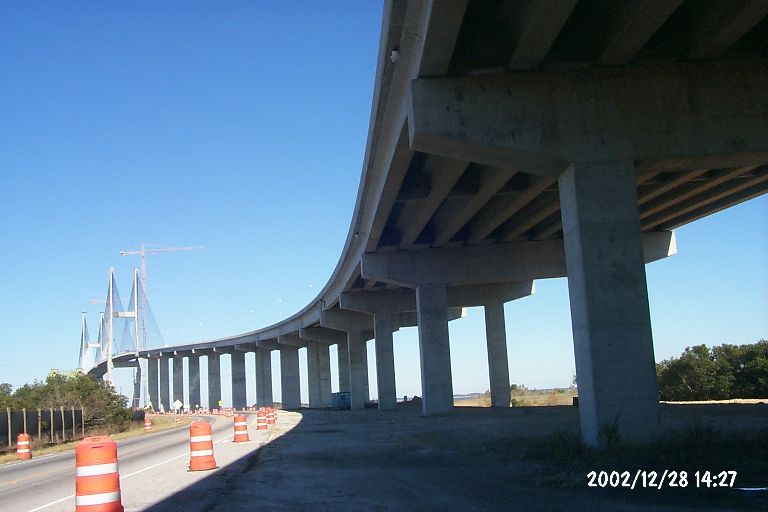2002 Looking north at connected dual footings