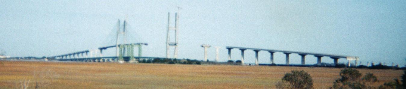 Distant view of new high bridge, Brunswick, GA