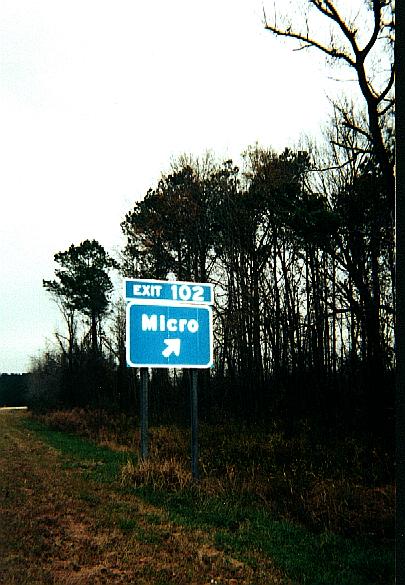 Micro, NC I-95 exit 102