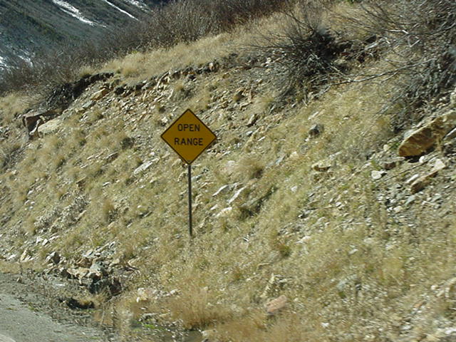 Open range sign