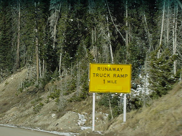 Runaway truck ramp sign #1