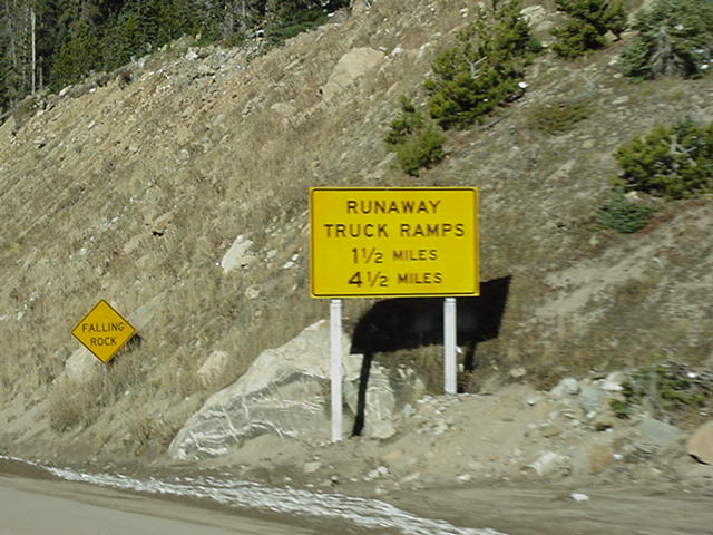 Runaway truck ramp sign #2