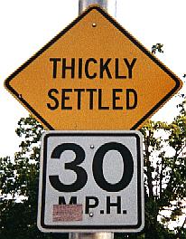 Thickly settled