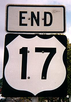 US 17 end, full frontal view